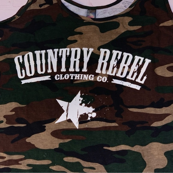 Country Rebel Camouflage Tank Top Womens size Medium - Picture 2 of 5